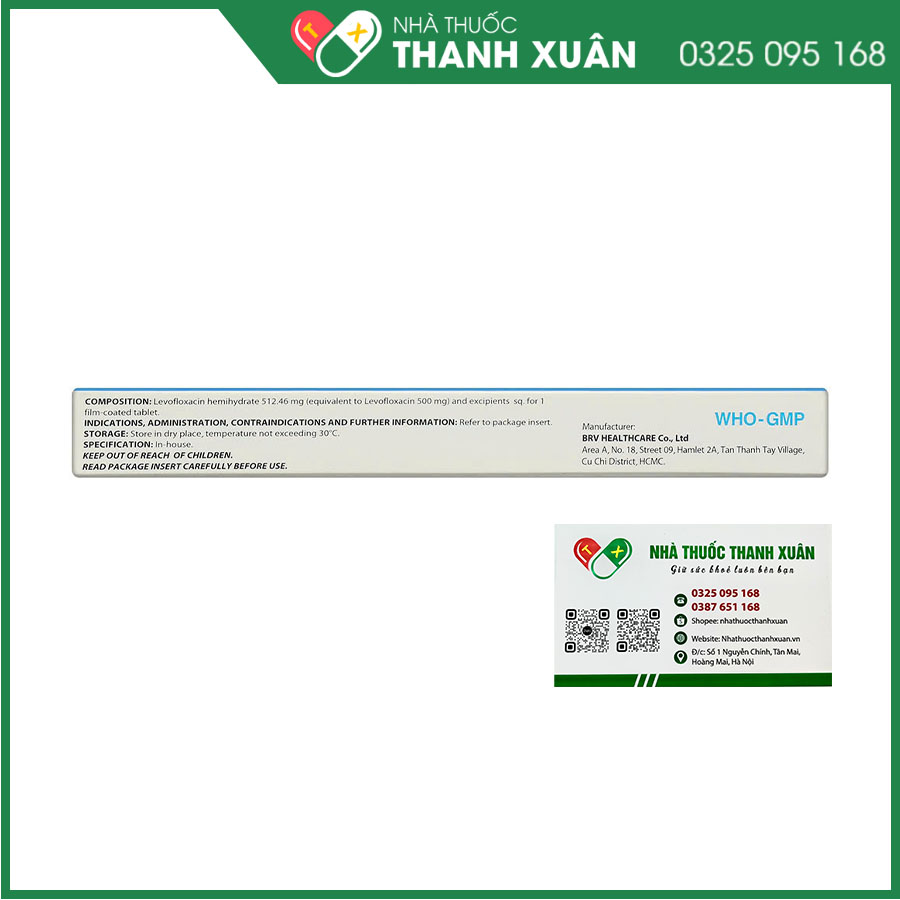 Levoleo 500 điều trị nhiễm khuẩn hô hấp, nhiễm khuẩn tiết niệu, nhiễm khuẩn da và mô